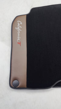 سجاد سيارة أسود لفيرياري كاليفورنيا تي 2015-2018 مع جلد بني