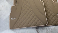 Beige Leather Floor Mats for Mercedes-Benz G Class W461 (1979-2008) ER56 Design
