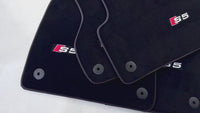 Tapis de voiture noir pour Audi S5 cabriolet 2 portes (2007-2024)