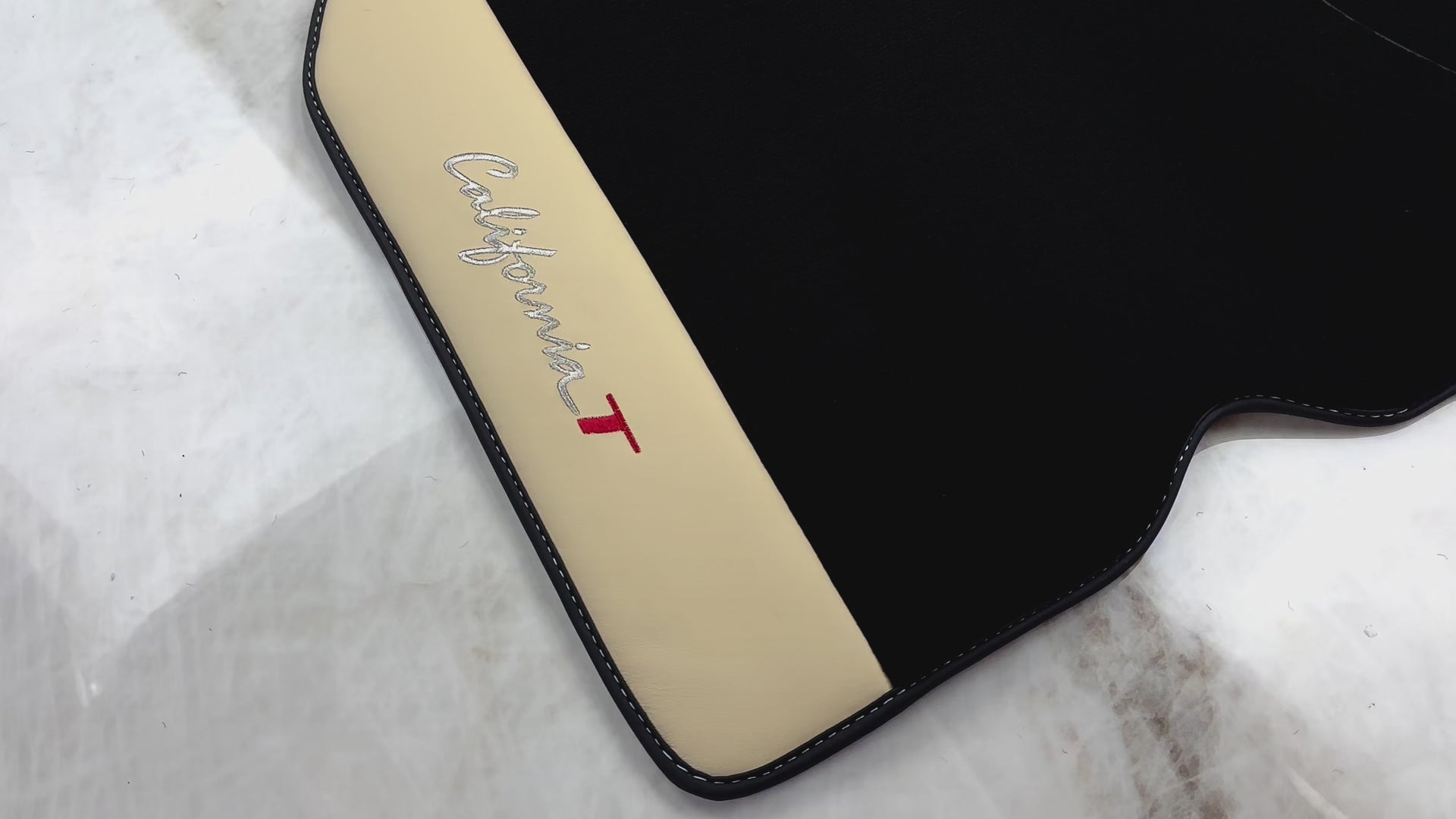 م mats سيارة سوداء لفيراري كاليفورنيا T (2015–2018) جلد كريمة نابا - AutoWin