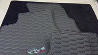 Ensemble de Tapis de Voiture avec Tapis de Coffre pour Lamborghini Urus en Cuir Noir