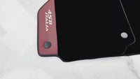 Black Floor Mats for Ferrari 458 Italia (2009-2015) with Bordeaux Nappa Leather