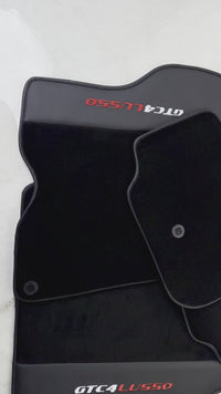 Tappetini per Auto Neri per Ferrari GTC4 Lusso (2016-2023) con Pelle