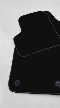 Black Floor Mats for Fiat 500X (2018-2024) Co Driver Without Fixing System | Black Trim