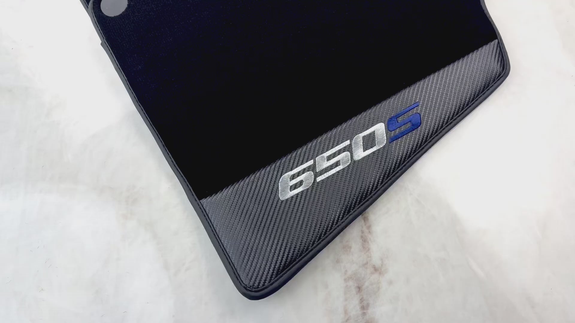 Black Floor Mats for McLaren 650S with Carbon | Right Hand Drive - AutoWin.EU