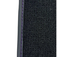 Purple Leather Black Floor Mats for Lamborghini Huracan | Black Trim - AutoWin