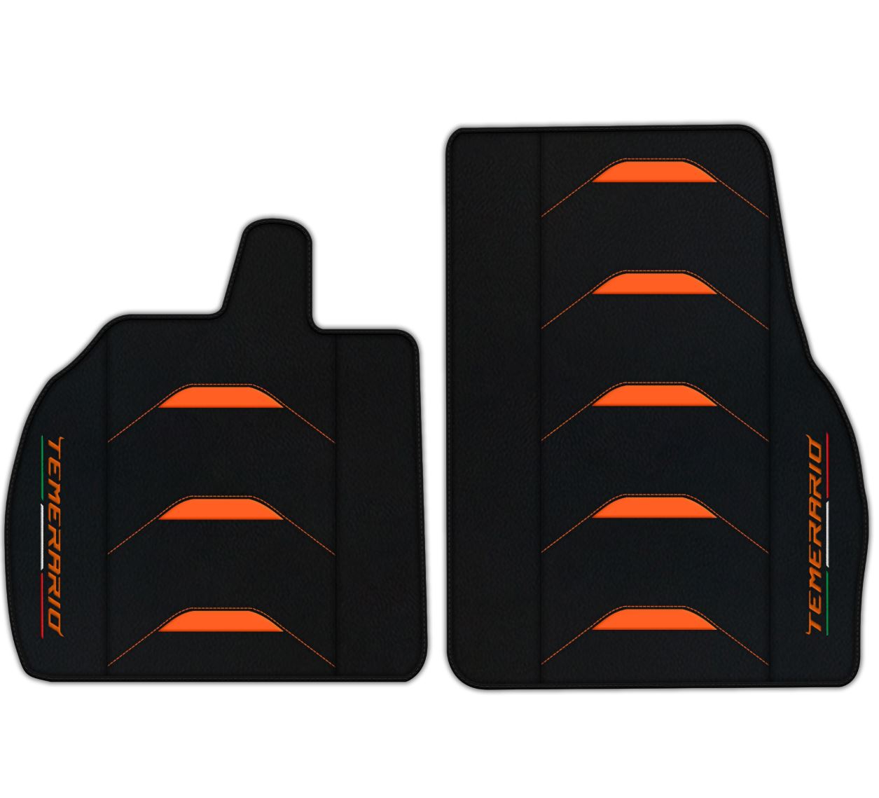 Customizable Leather Floor Mats with Symmetrical Hex Pattern for Lamborghini Temerario (2025-2026)