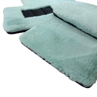 Tiffany Blue Sheepskin Floor Mats For Bentley Bentayga Er56 Design Brand - AutoWin