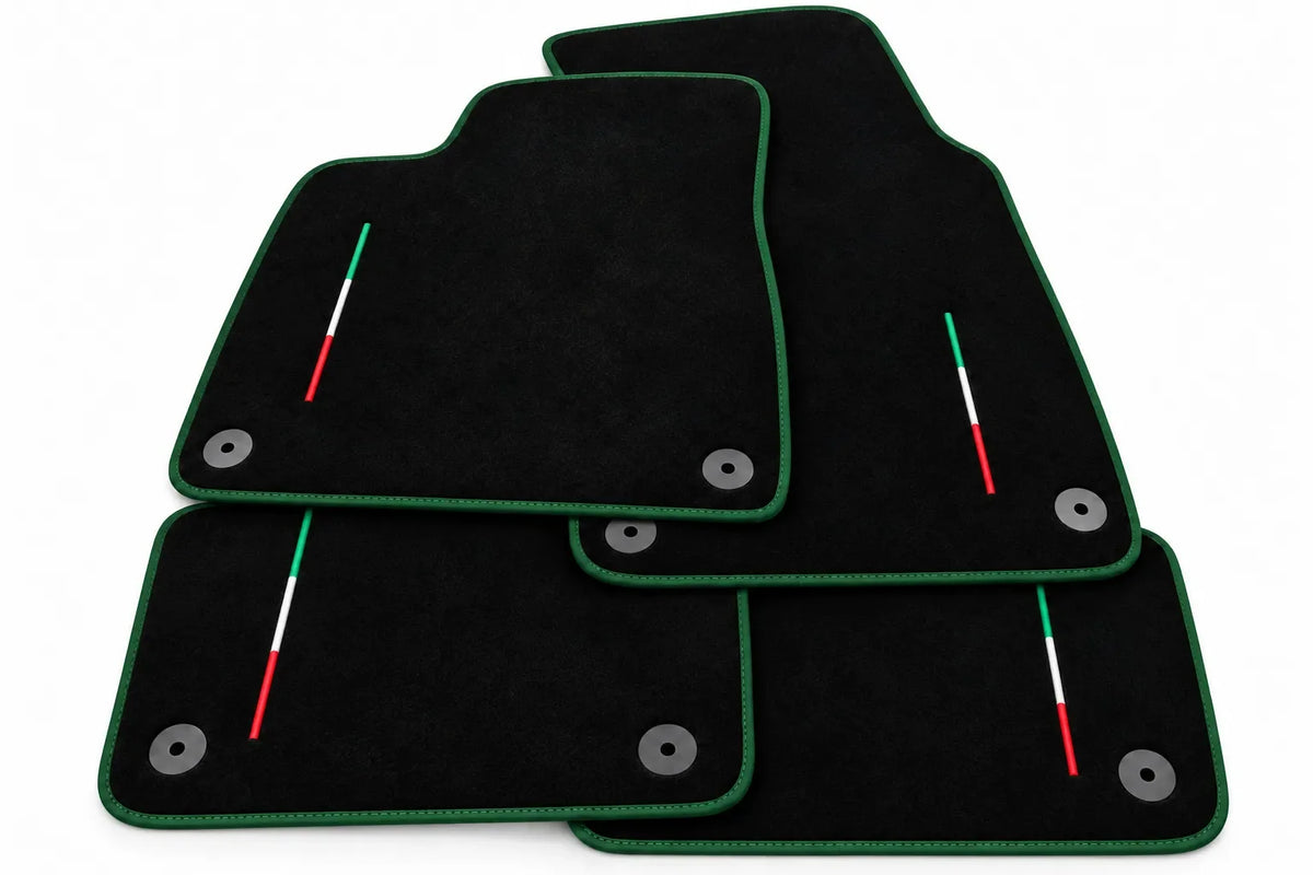 Floor Mats For Lamborghini Urus Black Tailored Black Trim - Dark Green