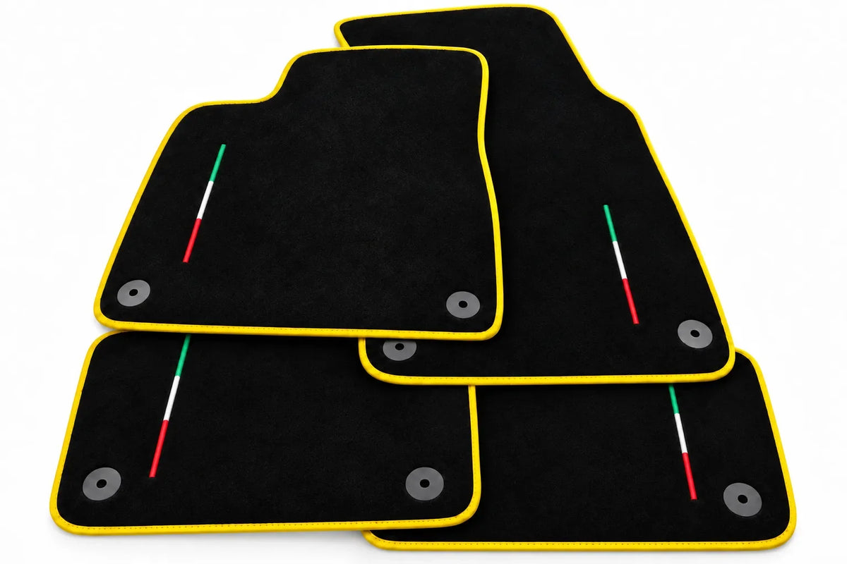 Floor Mats For Lamborghini Urus Black Tailored Black Trim - Yellow