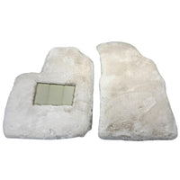 White Sheepskin Floor Mats for Bentley Continental GTC (2011-2018) ER56 Design - AutoWin