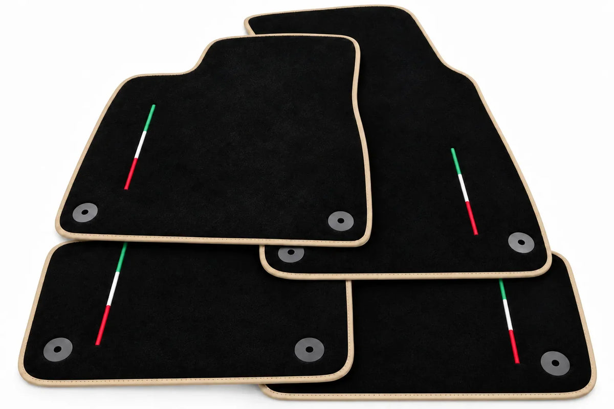 Floor Mats For Lamborghini Urus Black Tailored Yellow Edition Beige trim
