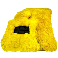 Yellow Sheepskin Floor Mats for Rolls Royce Ghost Series II (2021-2024) ER56 Design Brand - AutoWin