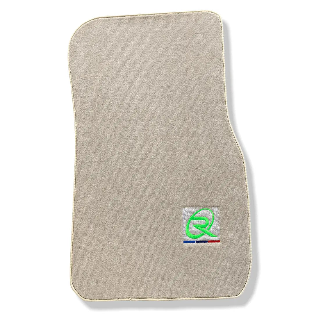 Beige Floor Mats For BMW M4 Series F82 ROVBUT Brand Tailored Set Perfect Fit Green SNIP Collection - AutoWin
