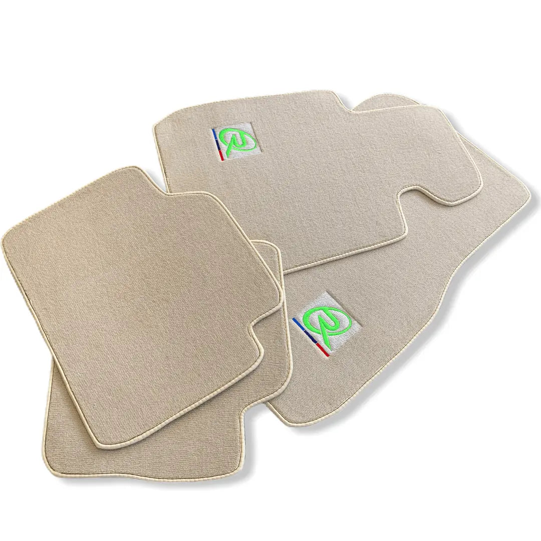 Beige Floor Mats For BMW X2 Series F39 Brand Tailored Set Perfect Fit Green - AutoWin