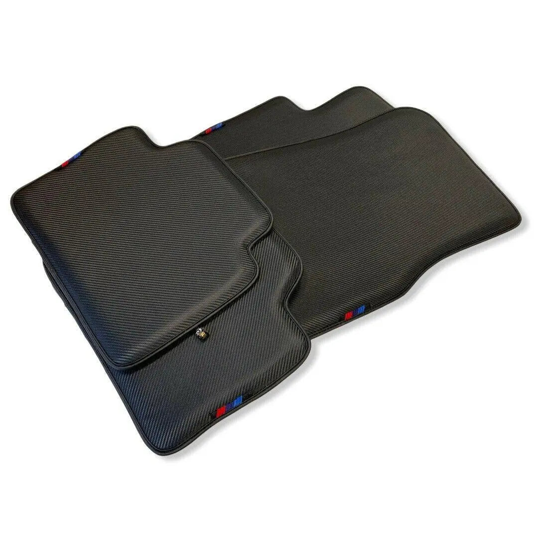 Floor Mats For BMW 1 Series E81 Autowin Brand Carbon Fiber Leather - AutoWin
