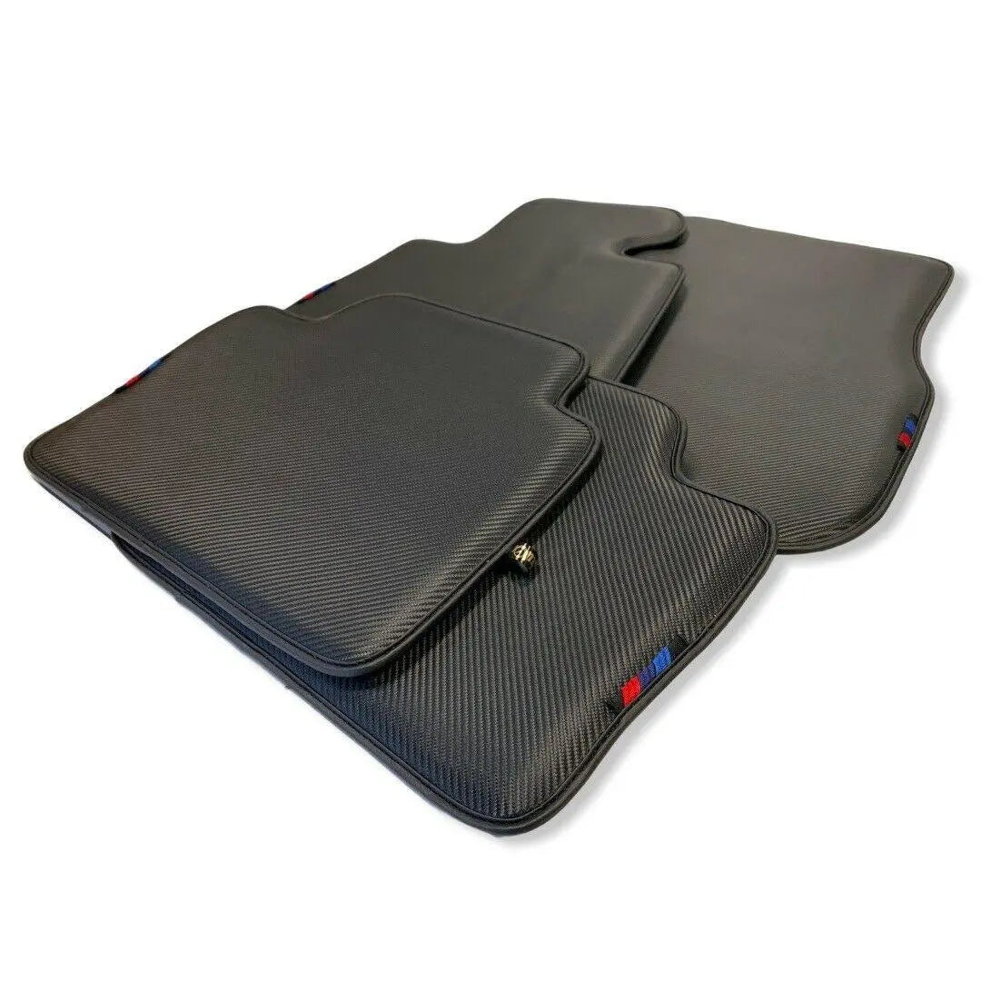 Floor Mats For BMW 6 Series F06 Gran Coupe Autowin Brand Carbon Fiber Leather - AutoWin