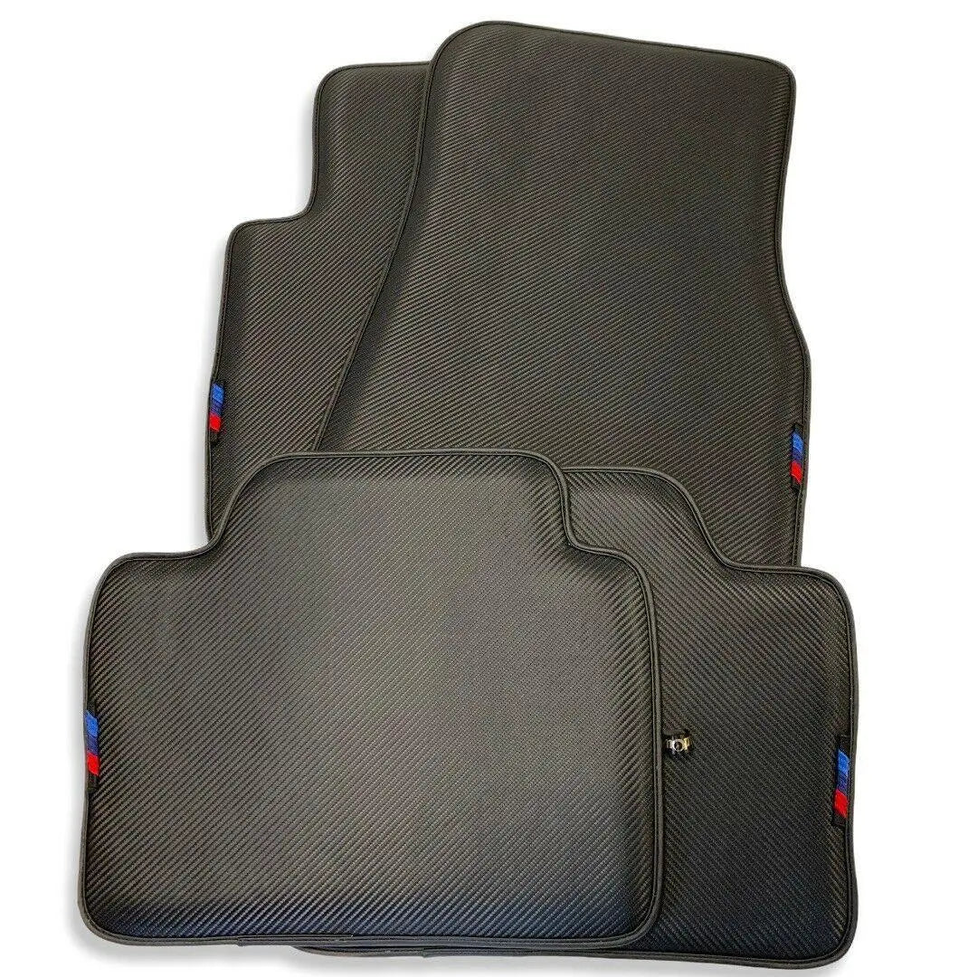 Floor Mats For BMW 7 Series F01 AutoWin Brand Carbon Fiber Leather - AutoWin