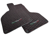 Alcantara Floor Mats for Lamborghini Huracan Red Sewing - AutoWin