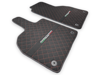 Alcantara Leather Floor Mats For Lamborghini Aventador | Red Stitching - AutoWin