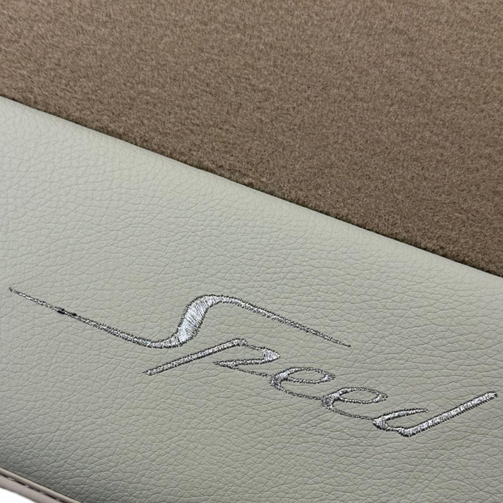 Beige Floor Mats for Bentley Flying Spur (2013-2019) with Leather - AutoWin