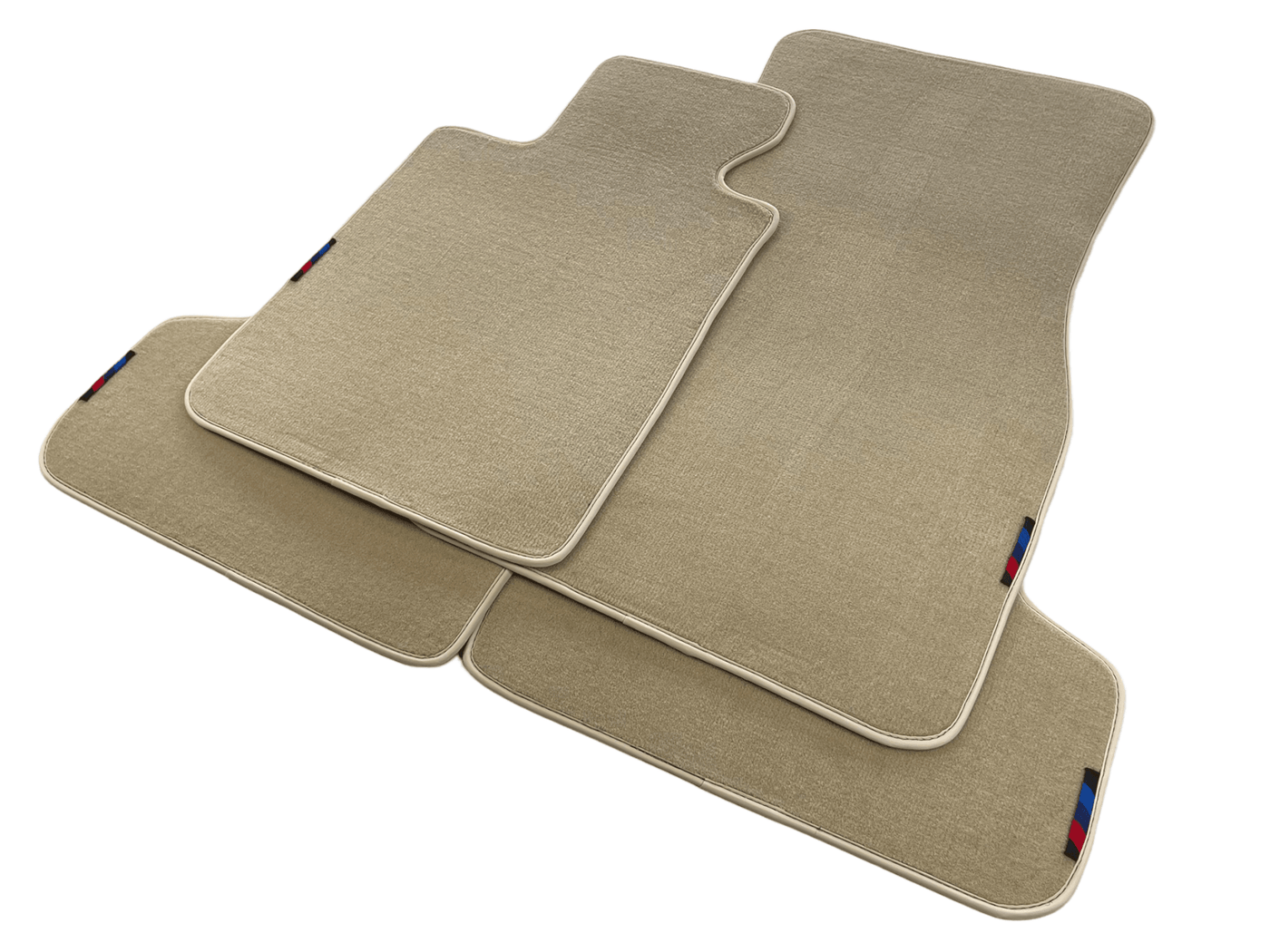 Beige Floor Mats For BMW M3 F80 Series With M Package AutoWin Brand - AutoWin