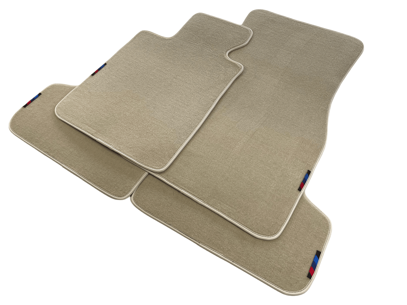 Beige Floor Mats For BMW M4 Series F82 With M Package AutoWin Brand - AutoWin