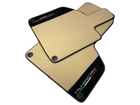 Beige Floor Mats for Lamborghini Huracan with Alcantara Leather - AutoWin