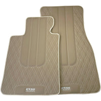Beige Leather Floor Floor Mats For BMW 5 Series E39 - AutoWin