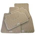 Beige Leather Floor Floor Mats For BMW X5 Series G05 - AutoWin