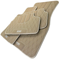 Beige Leather Floor Mats For BMW 2 Series F23 Convertible - AutoWin