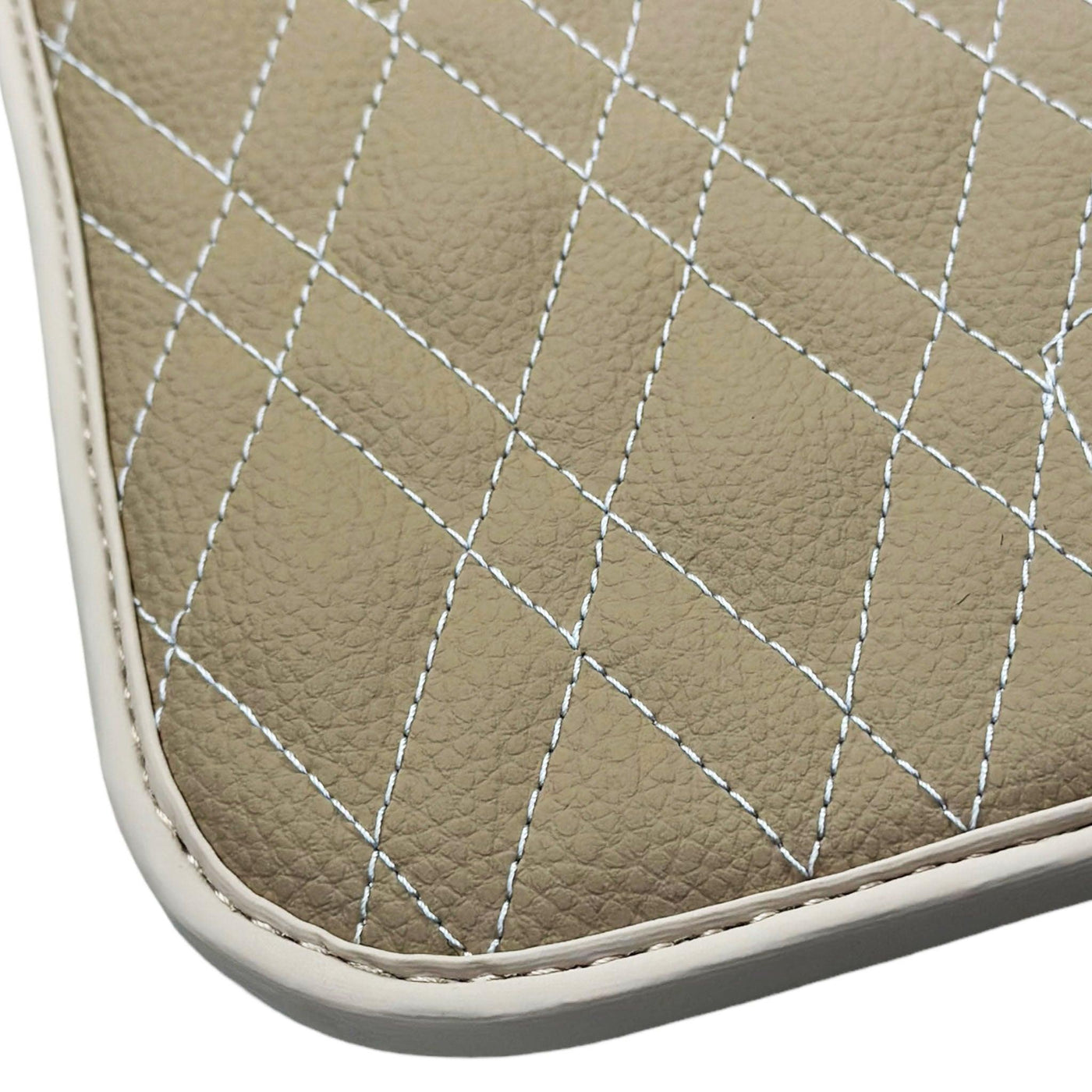 Beige Leather Floor Mats For BMW 3 Series E46 Convertible - AutoWin
