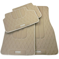 Beige Leather Floor Mats For BMW 3 Series G21 5-door Wagon - AutoWin