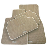 Beige Leather Floor Mats For BMW 6 Series F13 2-door Coupe - AutoWin
