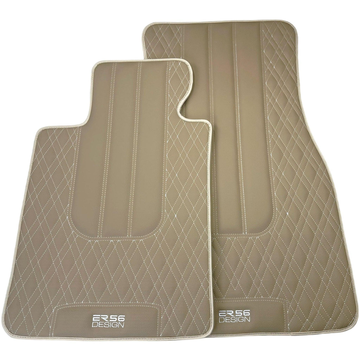 Beige Leather Floor Mats For BMW M3 E36 - AutoWin