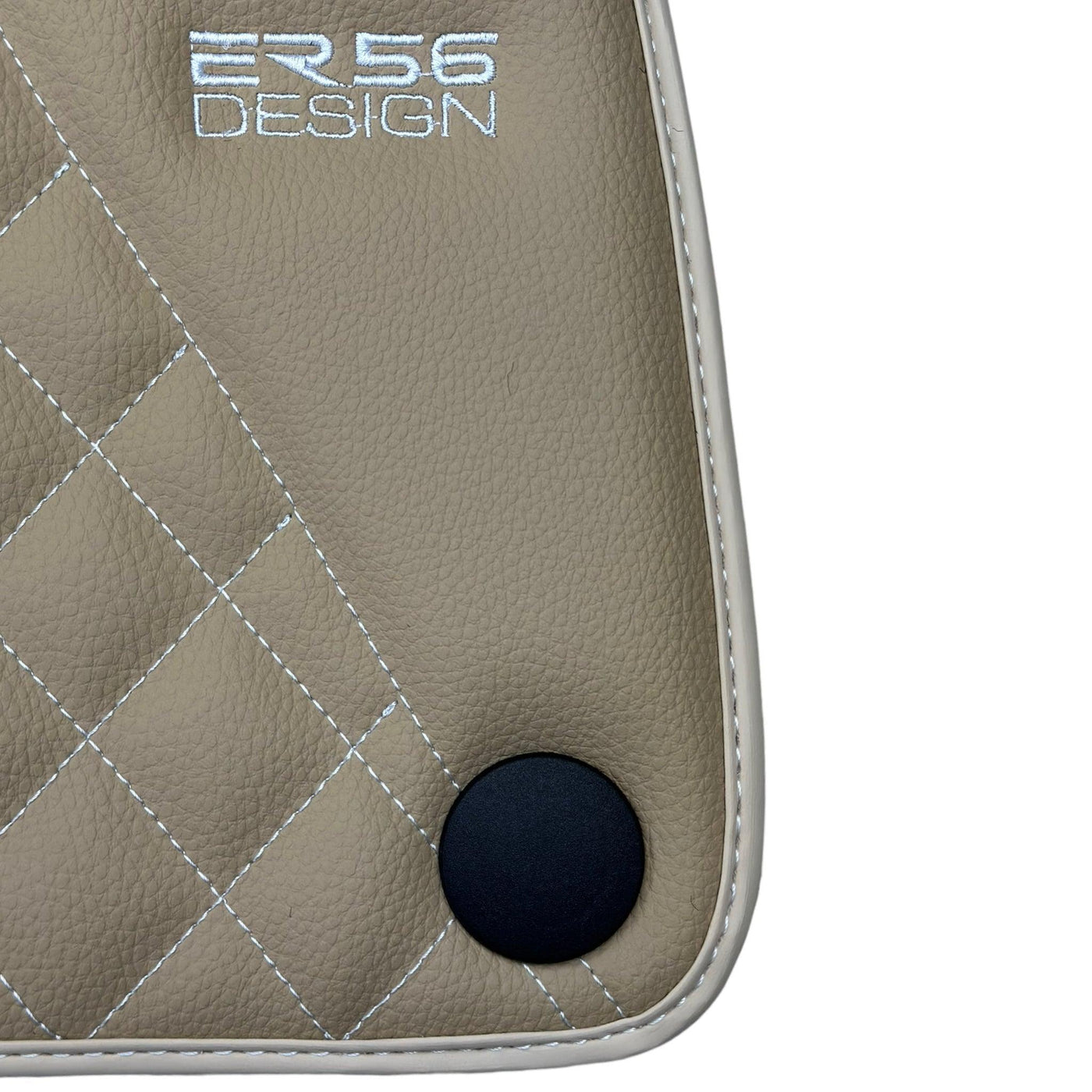 Beige Leather Floor Mats For Mercedes Benz A-Class W177 Sedan (2019-2023) | ER56 Design - AutoWin