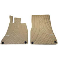 Beige Leather Floor Mats For Mercedes Benz A-Class W177 Sedan (2019-2023) | ER56 Design - AutoWin
