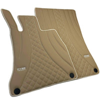 Beige Leather Floor Mats For Mercedes Benz C-Class S206 Wagon (2021-2023) Hybrid | ER56 Design - AutoWin