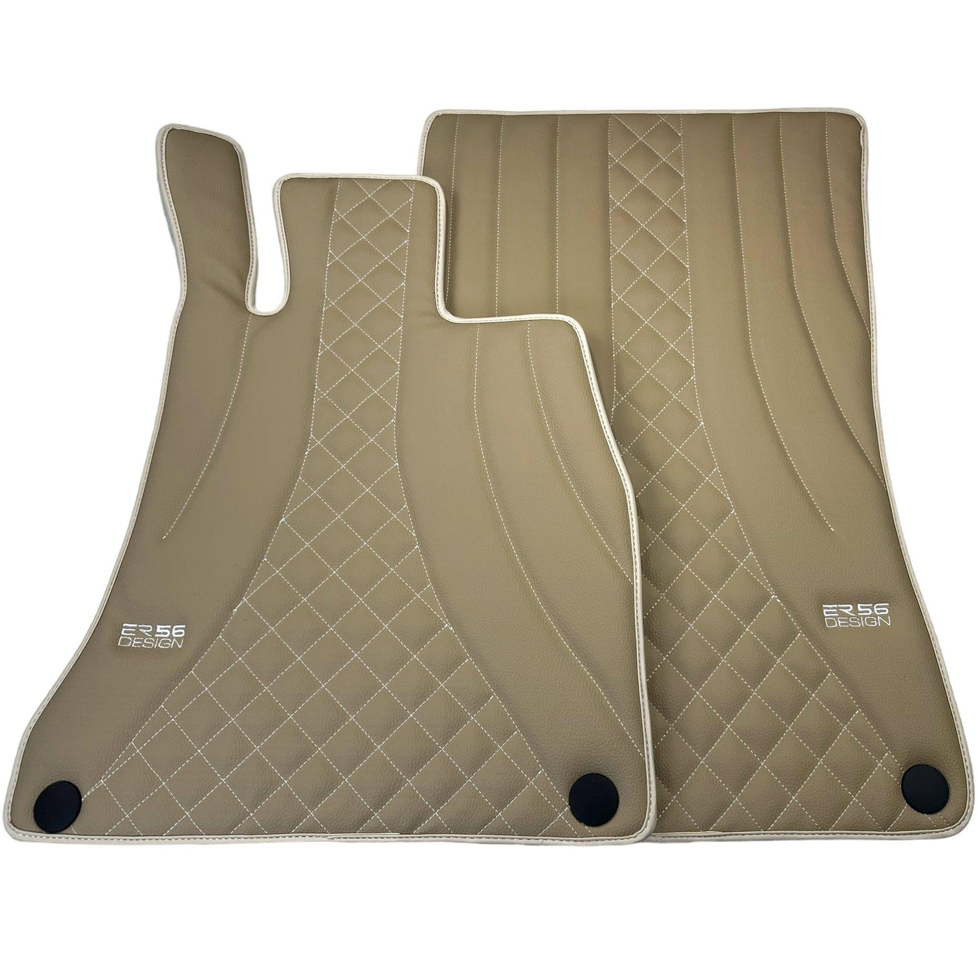 Beige Leather Floor Mats For Mercedes Benz E-Class S213 All Terrain (2017-2020) | ER56 Design - AutoWin