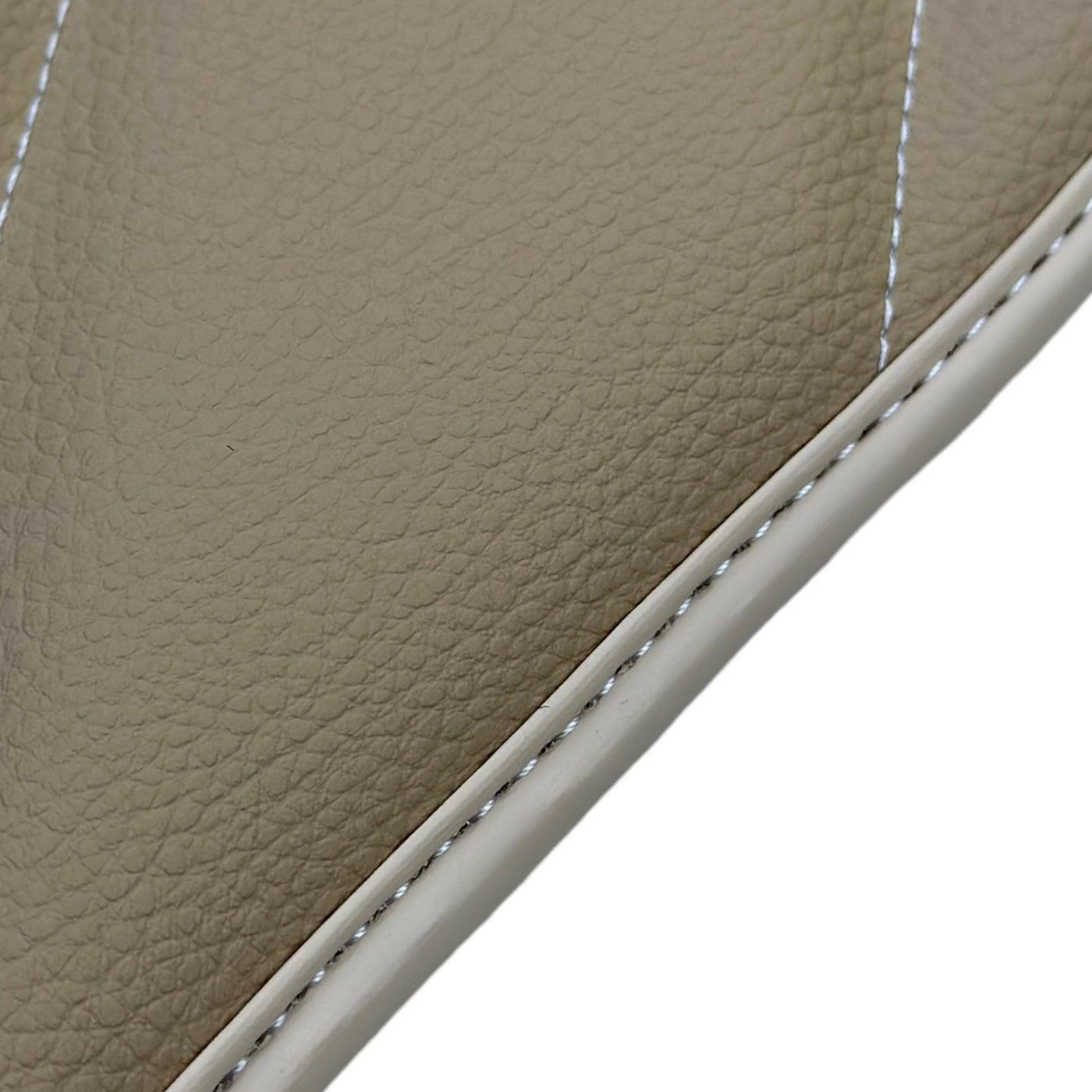 Beige Leather Floor Mats For Mercedes Benz EQS-Class X296 (2022-2023) | ER56 Design - AutoWin