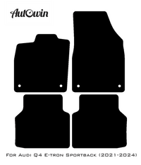 Black Floor Mats for Audi Q4 E-tron Sportback (2021-2024) | No Steps - AutoWin
