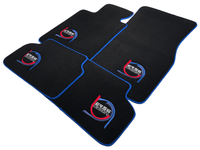 Black Floor Mats For BMW 2 Series G42 2-door Coupe ER56 Design Limited Edition Blue Trim - AutoWin