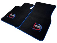 Black Floor Mats For BMW 3 Series E36 2-door Coupe ER56 Design Limited Edition Blue Trim - AutoWin