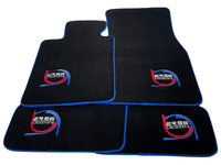 Black Floor Mats For BMW 6 Series F13 2-door Coupe ER56 Design Limited Edition Blue Trim - AutoWin