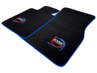 Black Floor Mats For BMW 6 Series F13 2-door Coupe ER56 Design Limited Edition Blue Trim - AutoWin
