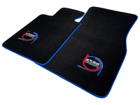 Black Floor Mats For BMW M3 E36 ER56 Design Limited Edition Blue Trim - AutoWin