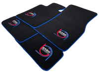 Black Floor Mats For BMW M3 E36 ER56 Design Limited Edition Blue Trim - AutoWin