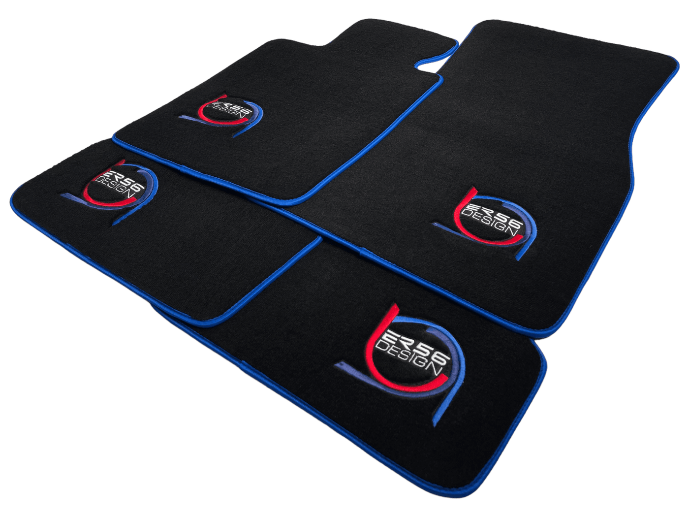 Black Floor Mats For BMW M4 G82 Coupe ER56 Design Limited Edition Blue Trim - AutoWin