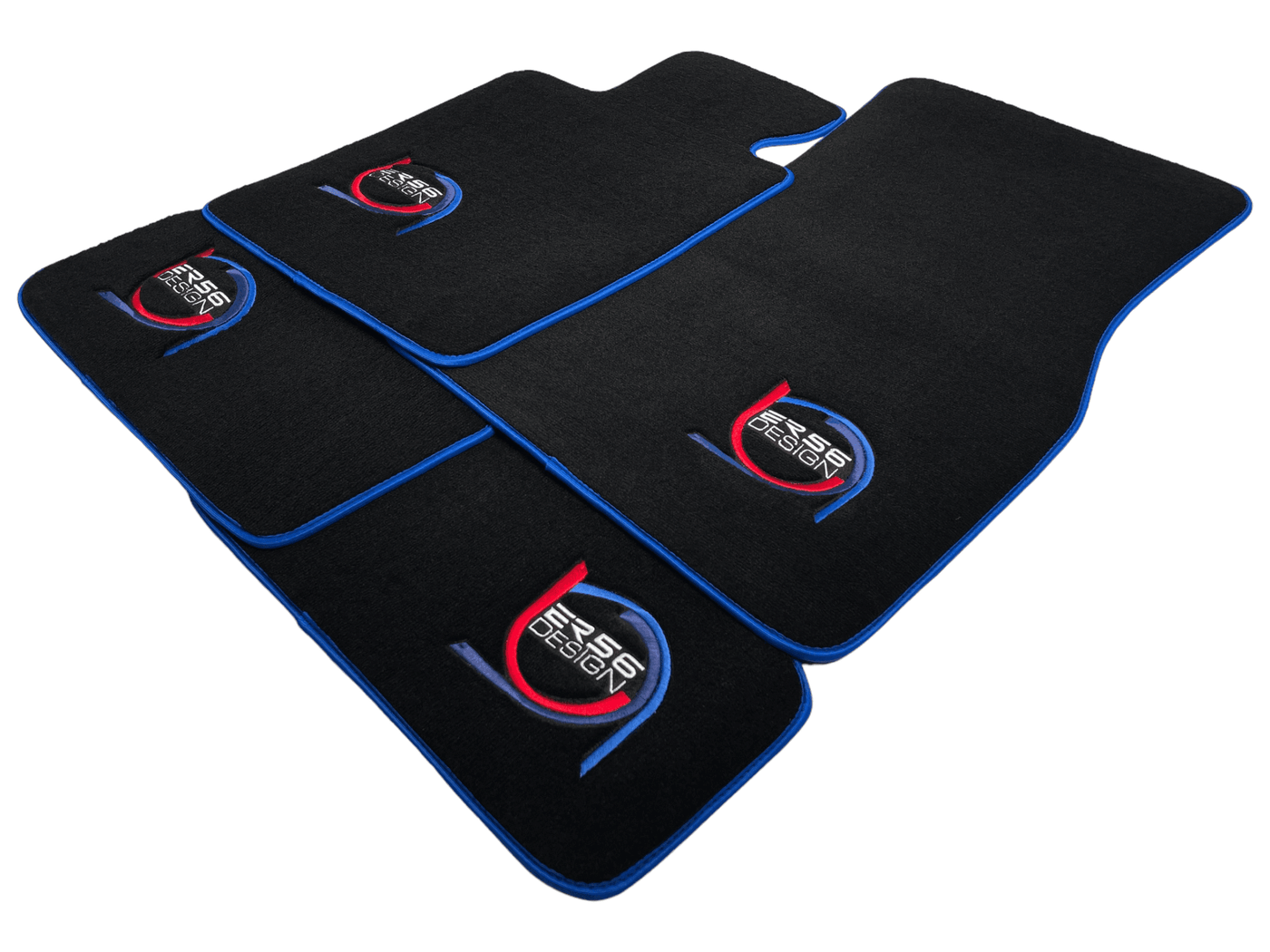 Black Floor Mats For BMW M4 G82 Coupe ER56 Design Limited Edition Blue Trim - AutoWin