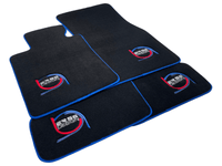 Black Floor Mats For BMW M4 G82 Coupe ER56 Design Limited Edition Blue Trim - AutoWin